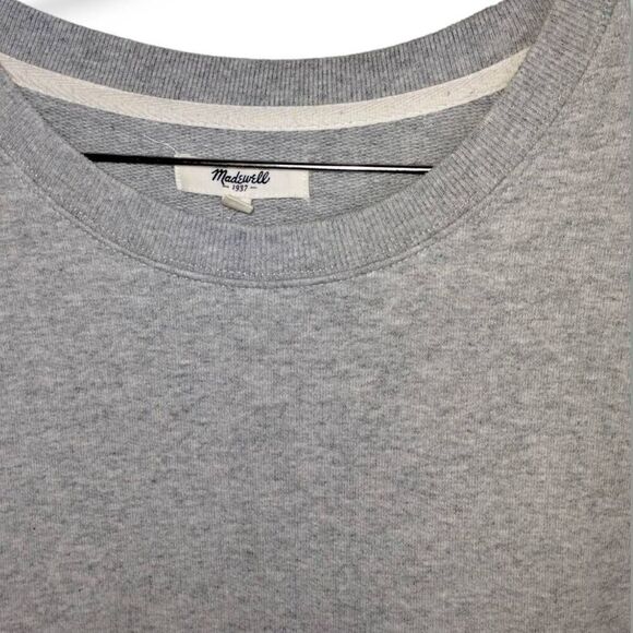 Madewell Women's Sweatshirt Dress Tunic Gray‎ Long Sleeves Pullover Banded Hem S - Picture 3 of 10